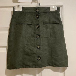 Primark Army Green Skirt with Buttons